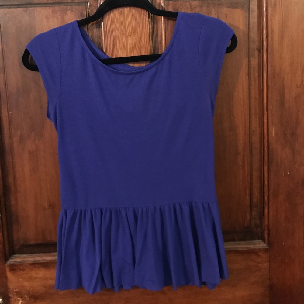 Blue peplum shirt!