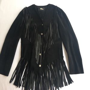 Reformation suede fringe jacket