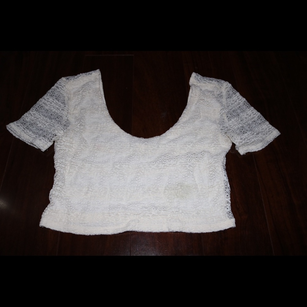 Cream crop top