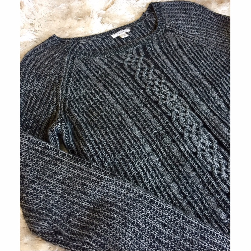 Caslon cute grey crew neck sweater size XS