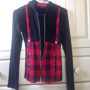 Plaid Zip Up Goth/Punk Hoodie TRIPP NYC