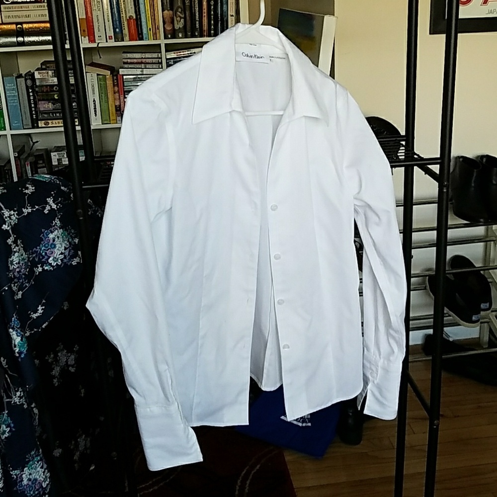 Clavin Klein Non-Iron White Button-up Shirt