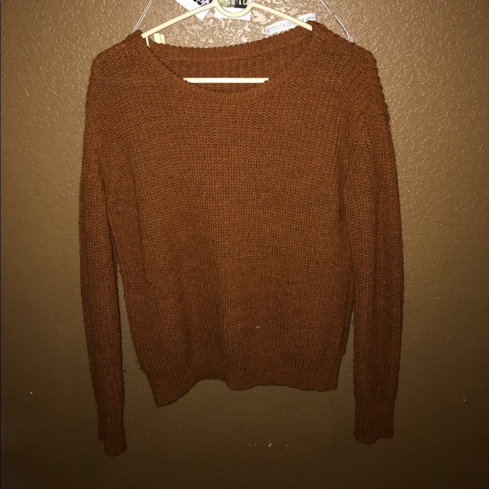 Burnt orange leia or Ollie rare brandy sweater