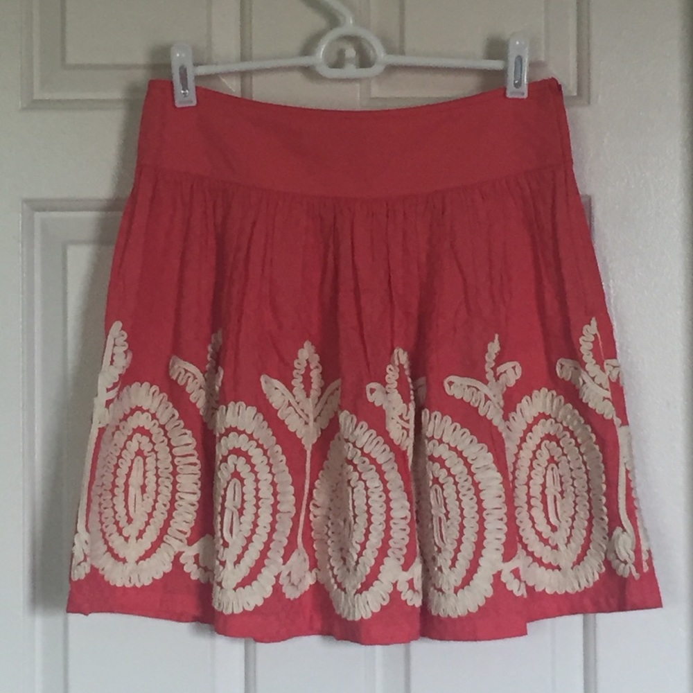 Mick and Mo Coral Mini Skirt