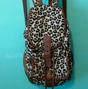 Leopard Print Backpack