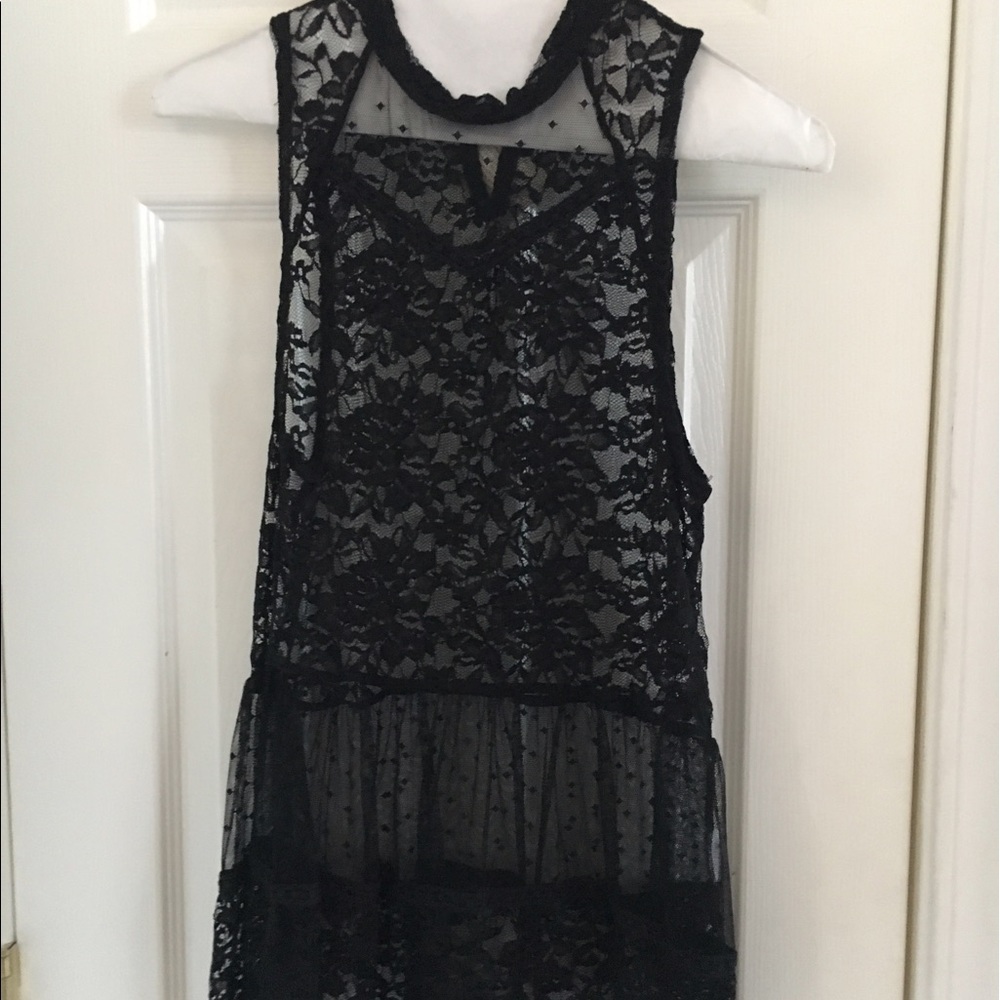 Black lace top