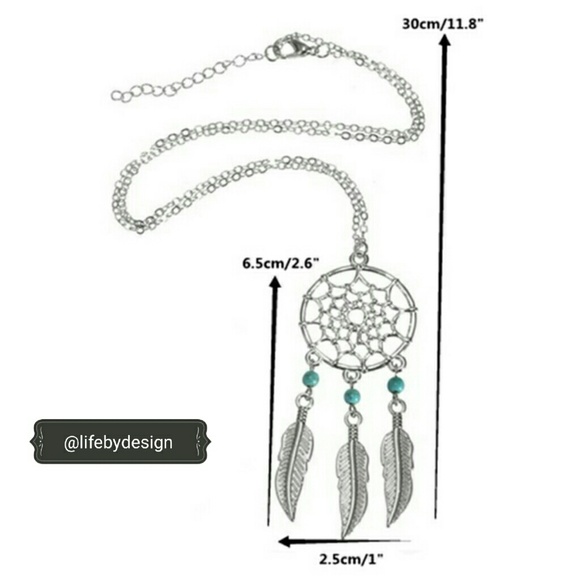 Feathered Tassel Dream-catcher Pendant Necklace - Picture 3 of 5