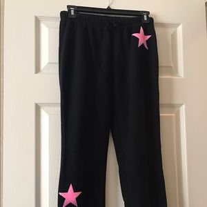 Black sweatpants with stars