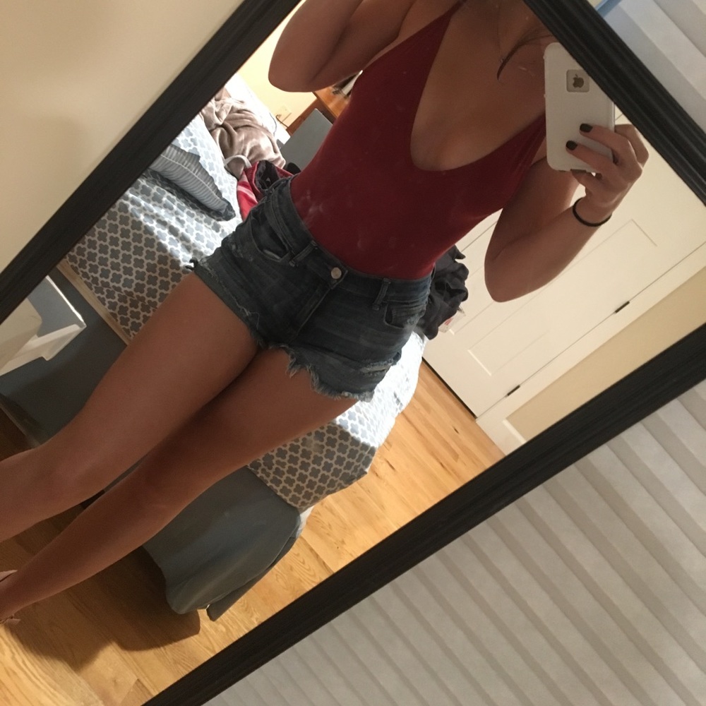 Rust scoop back bodysuit