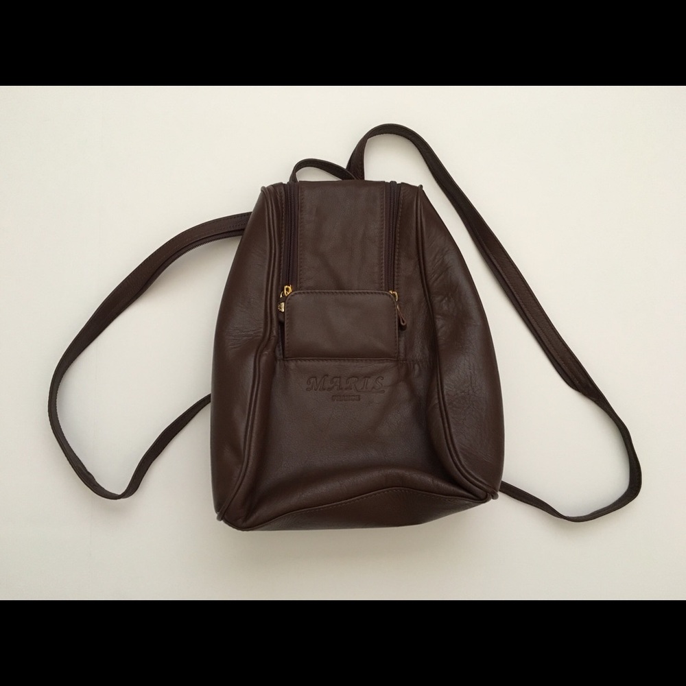 Leather-like material backpak handbag