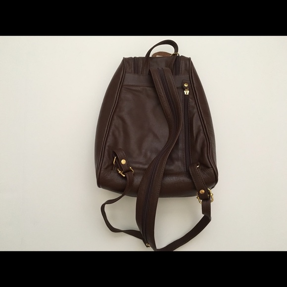 Leather-like material backpak handbag - Picture 3 of 5