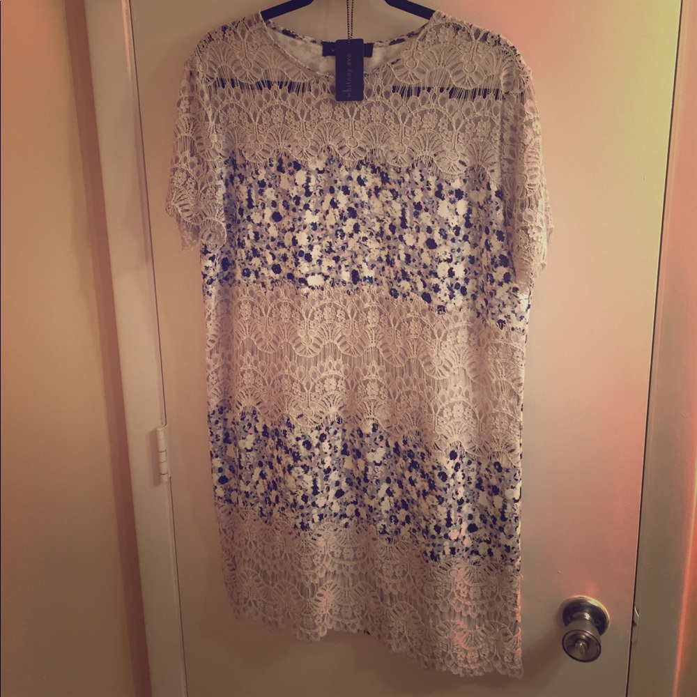 Whitney Eve Blue Lace Dress