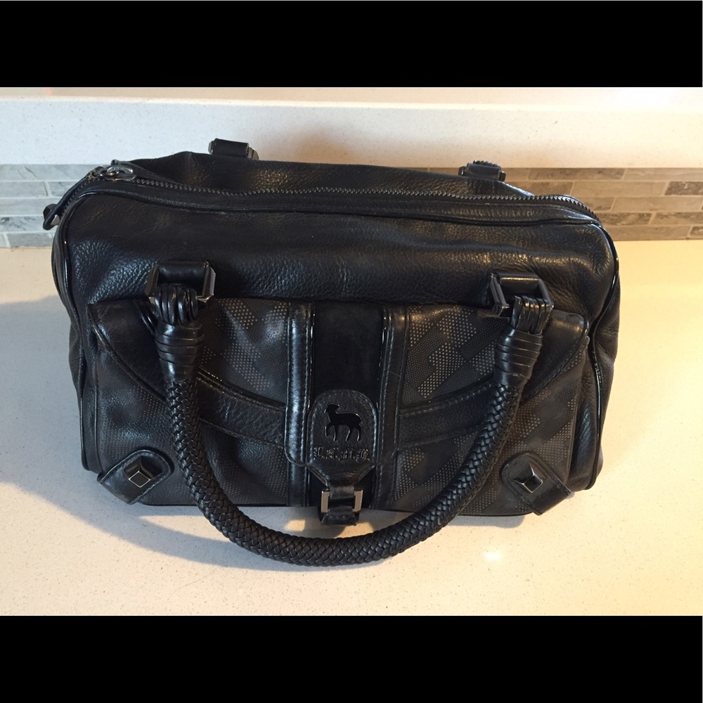 LAMB black leather handbag