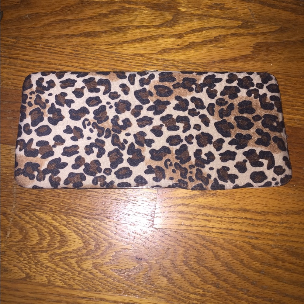 Animal print clutch