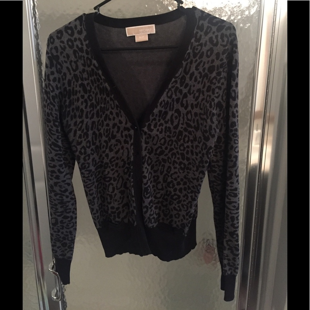 Michael Kors cheetah print cardigan