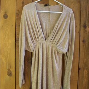 ARDEN B gold long sleeve dress