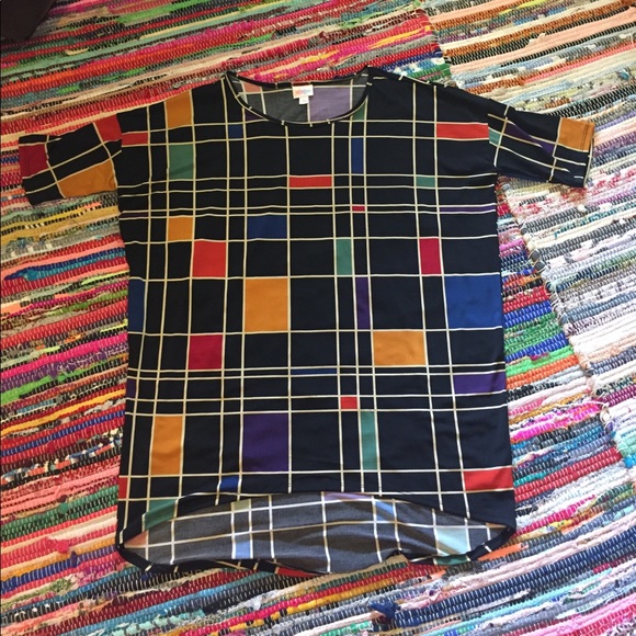 LuLaRoe Tops - Lularoe Irma slinky color block large unicorn bulk
