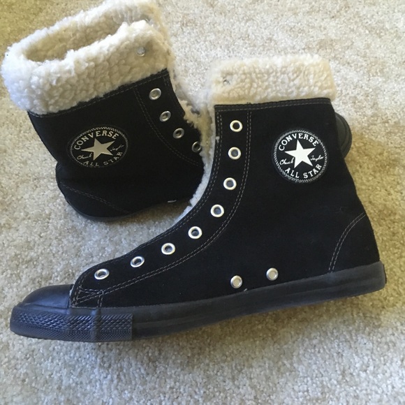 womens fur lined converse