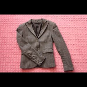 THEORY Cropped Stretch Herringbone Blazer