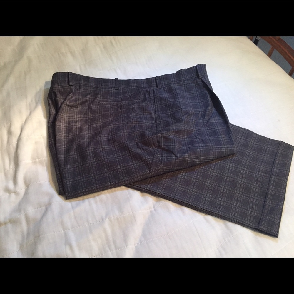 Charcoal plaid men's trousers - new WOT