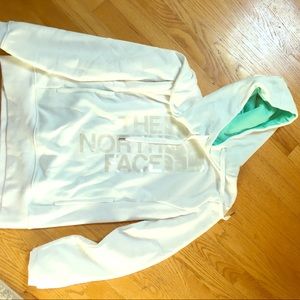 women's north face white hoodie