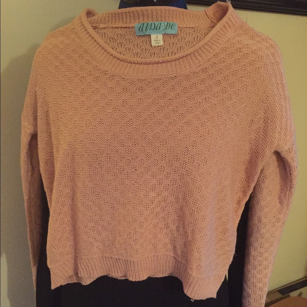 Cropped Peach Sweater