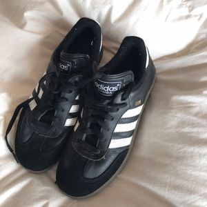 vintage adidas samba black and white sneakers