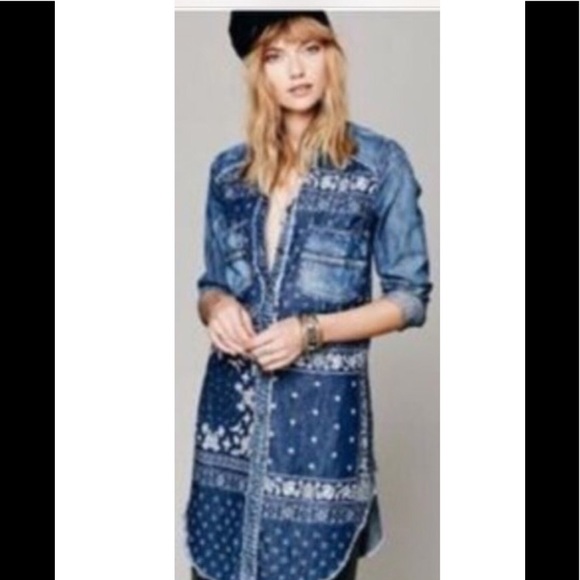 Free People Denim - 💞Euc/from Free People/Jean Dress/Patch work Look