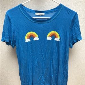 Urban Outfitters Blue Rainbow Top