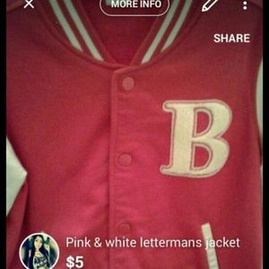 Letterman jacket with initial B