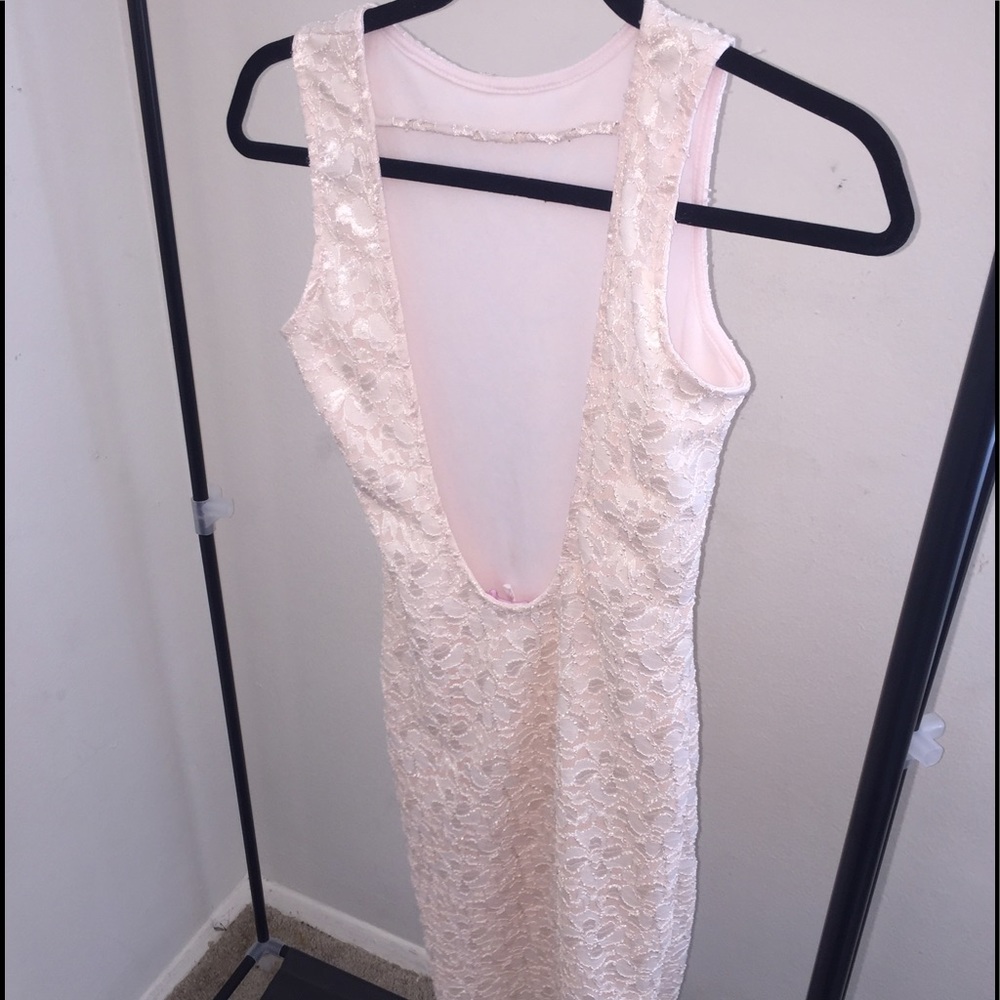 Lace open back dress