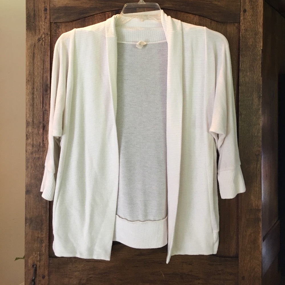 White cardigan