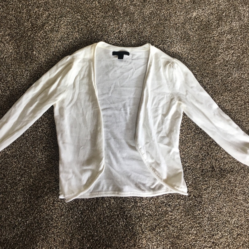 White cardigan