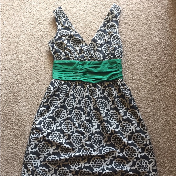 Fossil lace bottom sash waisted floral dress - Picture 2 of 8