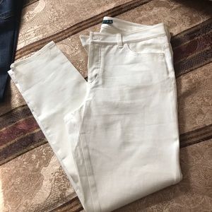 New, never worn Cream colored Lauren jeans