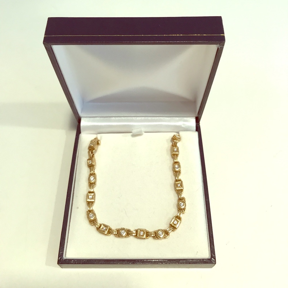 Penny Preville gold and Diamond Necklace Bracelet