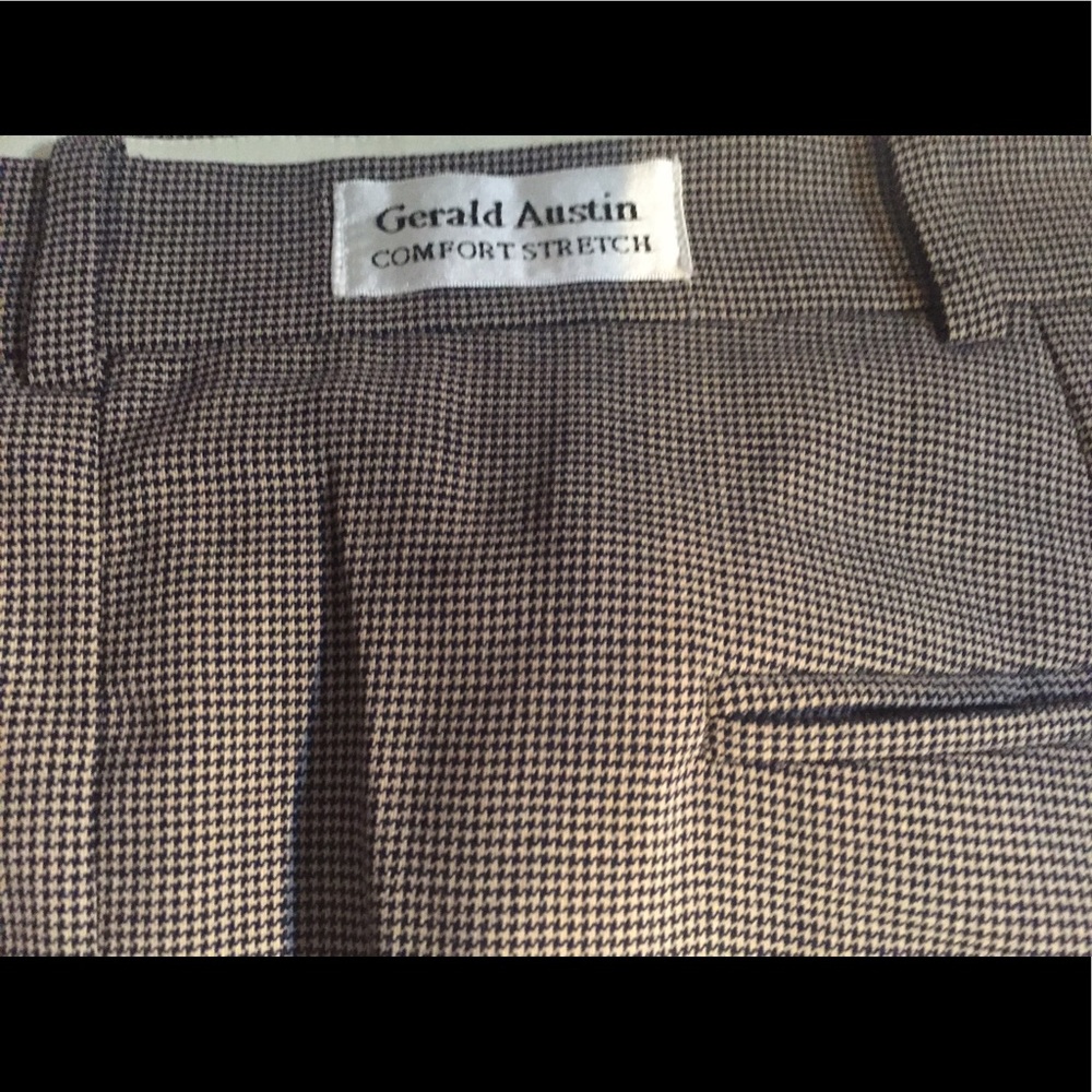 Herringbone tick pattern men's trousers