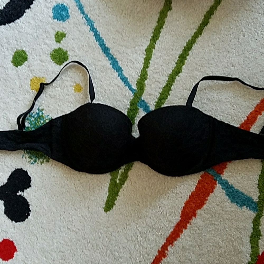 Victoria's Secret Multi-way Black Lace Bra sz 36D