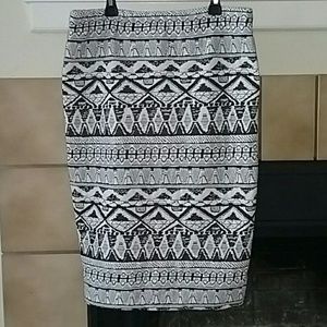 B&W Abstract Skirt