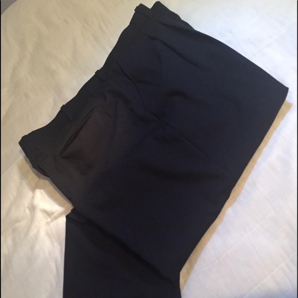 Black 100% lightweight wool men's trousers