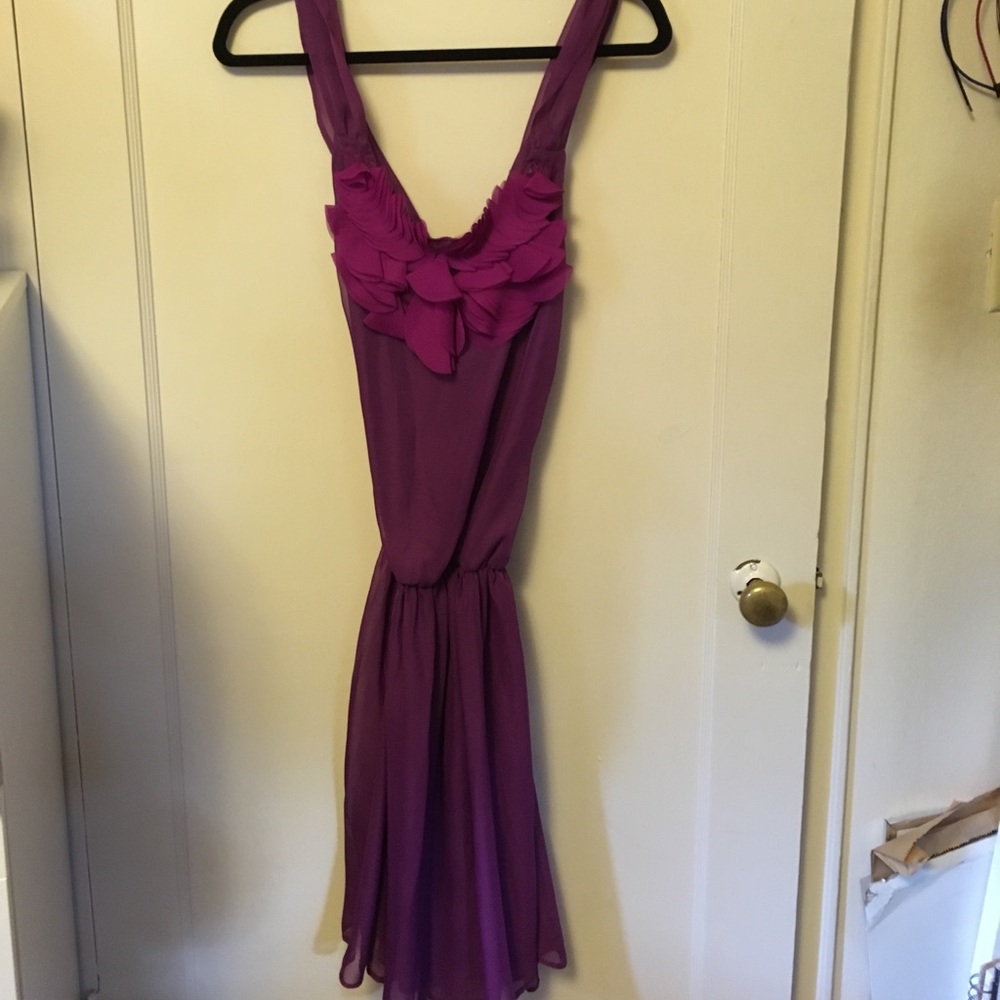 Purple cocktail / wedding guest / party dress