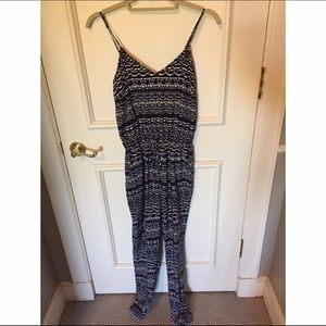 Navy Printed Jumpsuit