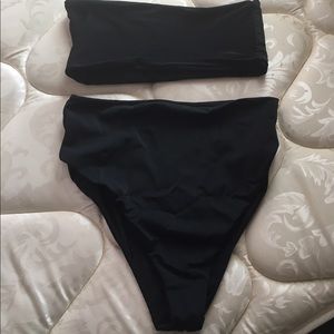 HAND MADE HIGH WAISTED BIKINI BLACK!!! MAKE OFFER