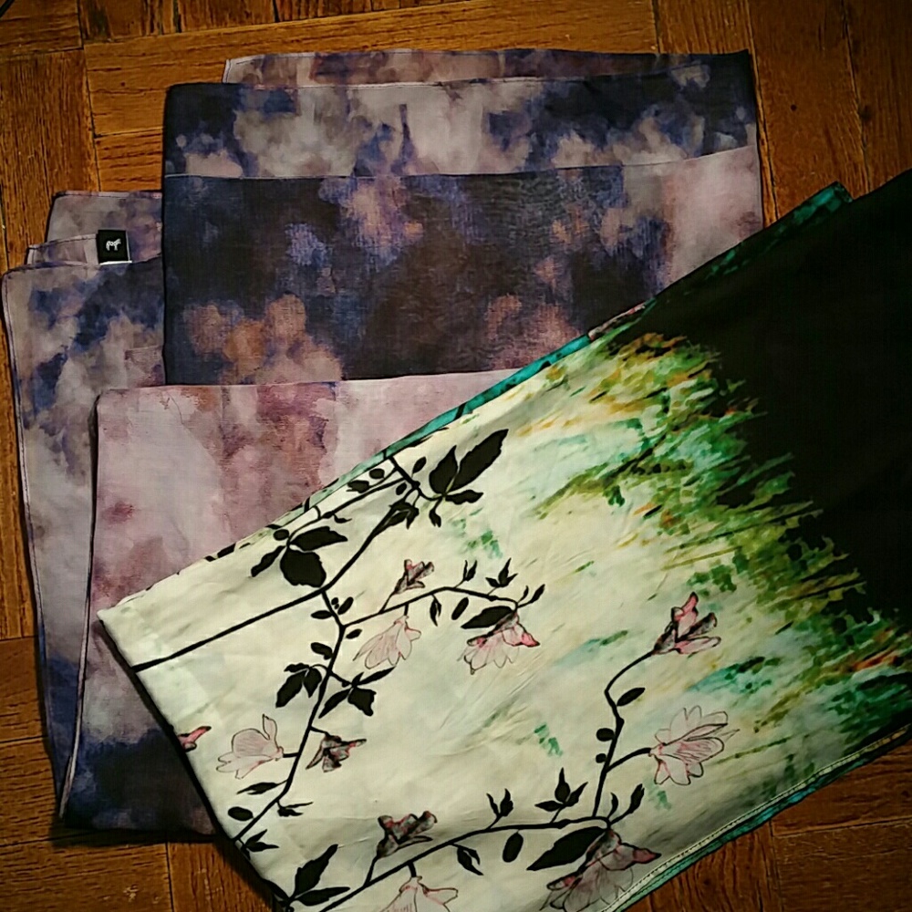 2  large square scarves