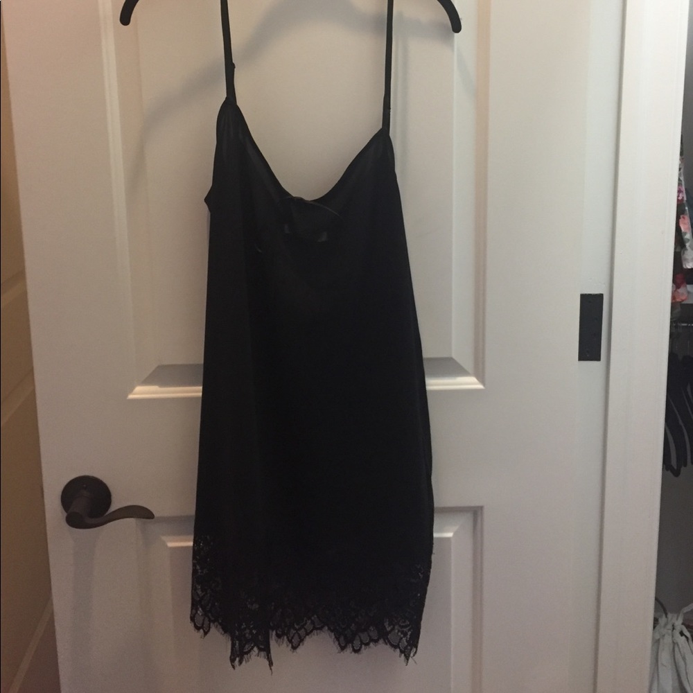 Free People Black Lace Slip