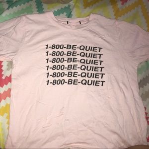 1-800-BE-QUIET Distressed Crop Top