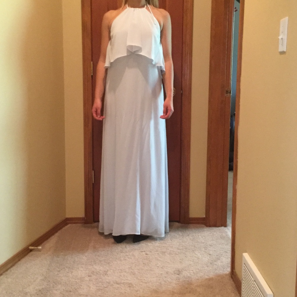 Pale ocean halter maxi.