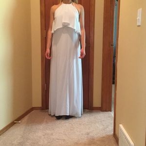 Pale ocean halter maxi.