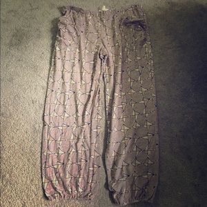 Tan printed harem pant