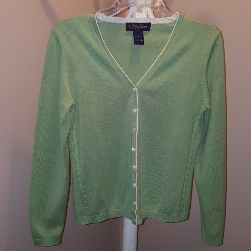 Brooks Brothers Green Cardigan
